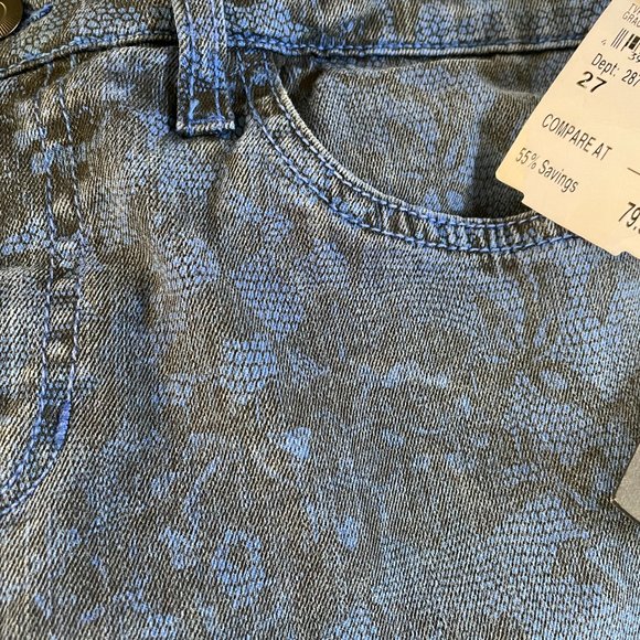 Joe's Jeans Nomi Dark Wash Blue Stretch Skinny Jeans Pattern "Grace" Blue black - Picture 2 of 3